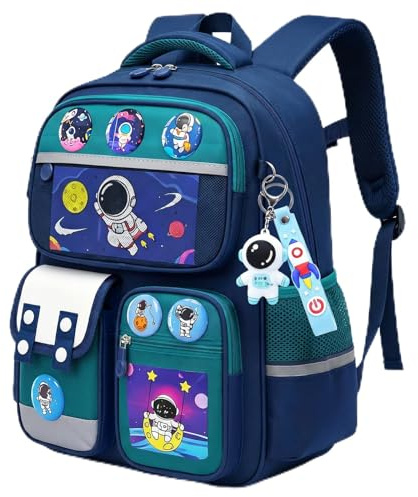Amythe Sac à Dos Enfant Garçon 8-12 Ans – Cartable École Primaire CE1-CM2, Ergonomique Léger avec Bandes Réfléchissantes, Compartiment A4, Oxford Imperméable pour la Rentrée, Vert
