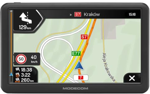 MODECOM Freeway CX 7.0 Plus Navigationsgerät für LKW & PKW | 7 Zoll Navi mit iGO Navigation Europa & Jährlichen Updates | Fahrspurassistent & Blitzerwarner