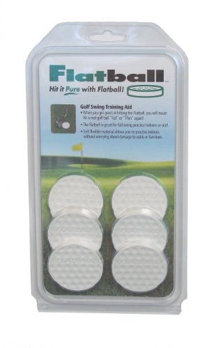 IZZO Golf Flatball Swing Training Aid,FB-401,White,6 X 6