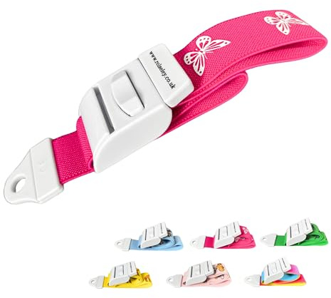 ROLSELEY Garrot Médical De Qualité Avec Boucle A Ouverture Rapide Et Bande Elastique En Polyester Sans Latex Pour Infirmière, Sage-Femme, Auxiliaire Médical, Phlébotomiste, Etudiant En Médecine Et Médecin (PAPILLON ROSE)