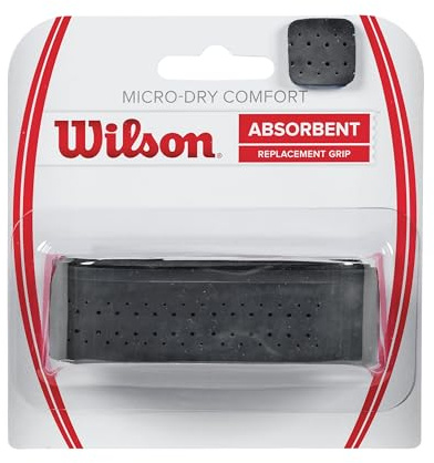 Wilson 2 Pack - Micro-Dry Comfort Replacement Grip (Schwarz, 108 mm, Kunststoff)
