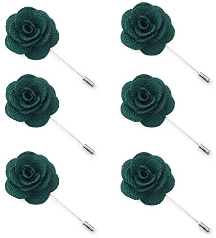TOPTIE lot de 6 épinglette à fleur de revers pour hommes Rose pour le bâton de boutonnière de mariage