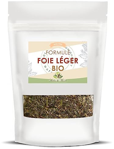 Herbes du Monde - Té de hierbas orgánico ligero para el hígado - Infusión depurativa orgánica - Bienestar para el hígado Mezcla natural de plantas orgánicas - 1 sobre de 50 g con certificación AB