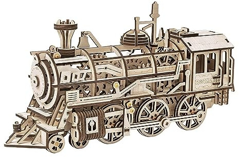 ROKR Locomotive: Mécanique Modèle de Puzzle de Train 3D en Bois Mobile: 14 Ans