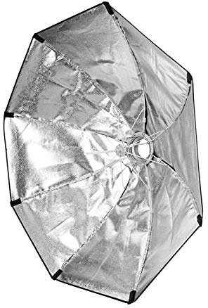 Ombrello Softbox Octagon 95 cm per flash da studio e lampade da studio con connettore Bowens, per ritratti e fotografie di prodotti, con 2 diffusori bianchi e custodia