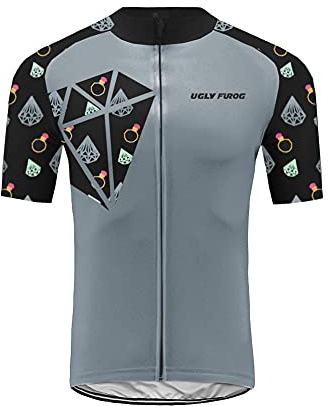 UGLY FROG Sommer Herren Kurze Ärmel Radtrikot Fahrradtrikot Radshirt Fahrradbekleidung für Männer mit Elastische Atmungsaktive Schnell Trocknen Stoff
