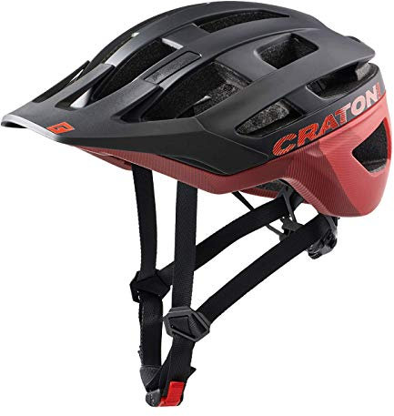 Cratoni AllRace Fahrradhelm Herren/Damen, MTB Helm, Mountainbikehelm 2021 (S-M 52-57, Schwarz-Rot)