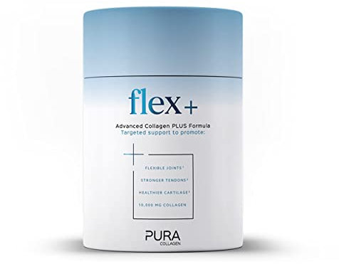 Pura Powdered Collagen Supplement (Flex +) | Hydrolysed Collagen Peptides with Vitamin C & Manganese | 284g (28 Servings)