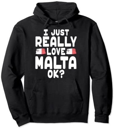 I Love Malta OK - Bandiera maltese Felpa con Cappuccio