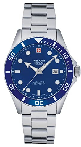 Armbanduhr, analog, Modell Swiss Alpine Military 7095.2135, Diver Automatik, 44 mm, 30 ATM. Marke: