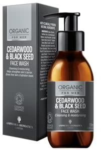 Amphora Aromatics Cedarwood & Black seed Face Wash For Men COSMOS Organic 120ml