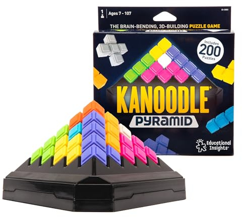 Educational Insights Kanoodle - 3D Brain Teaser Puzzles for Kids, Spatial Puzzle Games for Adults, Teens and Kids, Problem Solving Toys and Logic Puzzles, Single Player Games