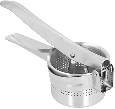 Potatispressare, Potatispress i Rostfritt Stål, 3 i 1 Manuell Fruktgrönsakspressare, Potatismos för Kök för Potatis, Grönsaker och Frukt