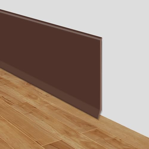 Battiscopa in PVC morbido battiscopa adesivo larghezza 10cm flessibile modanatura adesiva da parete (marrone caffè, 10cm×12m)