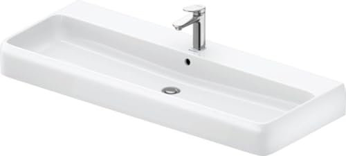 Duravit Qatego Aufsatzwaschtisch, 1200x470mm, mit Überlauf, Unterseite geschliffen und glasiert, DuraCeram, 2382122027, Farbe: Weiß