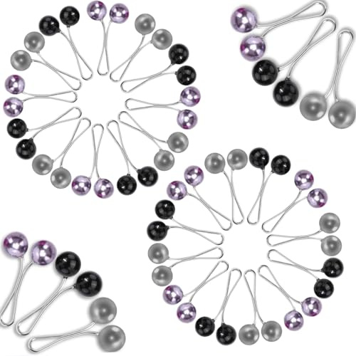RXKFIGX 24 Piezas Musulman Hijab Clip de Perla Pin de Seguridad Pañuelo Broche para Mujeres Suéter