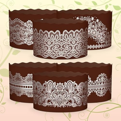 Generic 6pcs Baking Paper Molds for Easter Bread Cakes Panettone Paska Merezhyvo (130x85 mm), 130*85