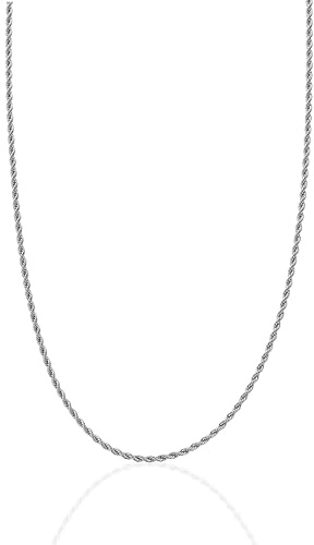 CRAFTD | Rope Chain Necklace | Gold & Silver Jewellery | Mens Jewellery | Hypoallergenic | Waterproof, Heat & Sweat Resistant
