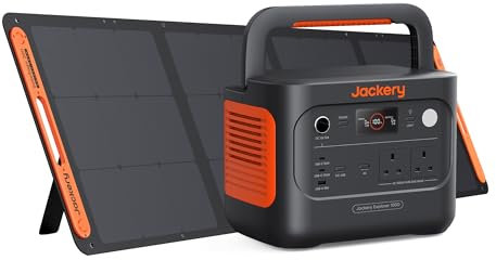 Jackery Explorer 1000 v2+ 200W Solar Panel Portable Power Station(2024 New),1070Wh LiFePO4 Battery,1500W AC/100W USB-C Output, 1 Hr Fast Charge, Solar Generator for Outdoor Camping