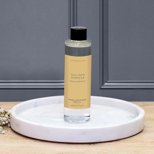 Stoneglow - The Walled Garden Collection - Golden Mimosa - Mimosa | Violet | Rose - Scented Reed Diffuser Refill 210ml (Yellow)