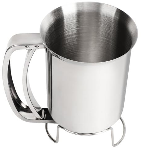 JKOKPMG Teigportionierer Edelstahl,Teigspender Pancake Portionierer Batter Dispenser Edelstahl Backtrichter für Bäckerei Kuchen Desserts Kochwerkzeuge