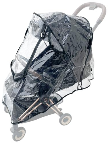 Colu Kid Copertura Antipioggia per Passeggino Compatibile con Cybex (Coya, Eezy Twist, Libelle), Antivento, Materiale EVA Trasparente, Grande Finestra Anteriore