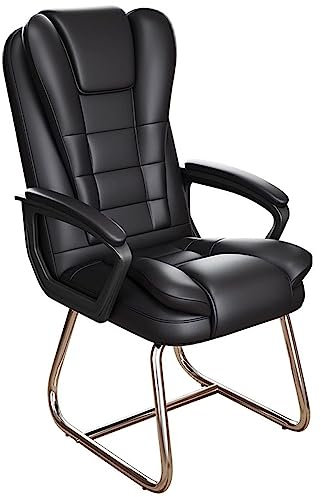 Gaming-Stuhl mit hoher Rückenlehne, ergonomischer Stoff, mit Bogenfuß, Racing-Stil, für Büro, Konferenzraum, Schwarz