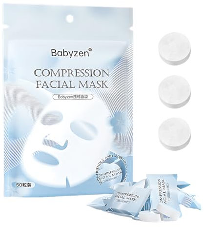 WUSJCOF 20 Pcs Masque Facial En Papier,Coton,Jetables,Tissu,Visage,Diy Compresse Beauté,Diy Comprimés Facial Sheet Mask,Masque Visage Reutilisable,Tissu Visage Coréen