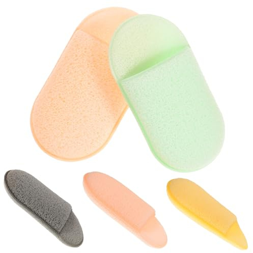 SAFIGLE 5piezas Esponjas de Maquillaje para Limpieza Facial Esponjas Portátiles para Exfoliación y Lavado de Cara para Maquillaje y Cuidado Piel