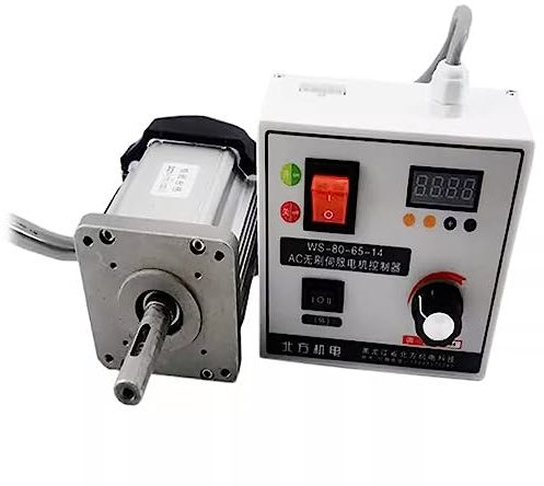 220V High Power Brushless DC Servo Motor Kit,for Woodworking Lathe Belt Bead Machine, BLDC with Controller Speed Adjustable