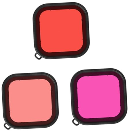 SECFOU 3Pcs Underwater Diving Camera Filters for Protective Housing Lens Cover Color Correction for Scuba Snorkeling Photography Accessories Kit Random Color
