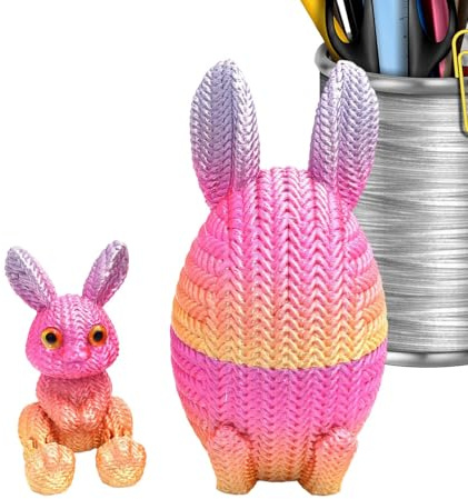 Generisch 3D Printed Egg, Desk Decoration, Decorative Figure & Gift Idea, Suitable for Children, Adults, Collectors, Craft Lovers, Bookcase, Windowsill, Showcase, Bedroom, Living Room, Office