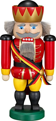 Rudolphs Schatzkiste Nußknacker Deutscher HxBxT = 21x10x6cm NEU Weihnachten Seiffen Nutcracker Nüsse Erzgebirge Winter Dekoration Holzkunst Holz Weihnachtsmann Christmas Walnuss