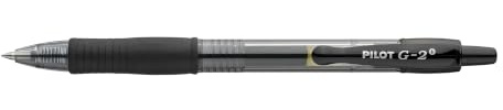 Pilot G205 Druck-Gelschreiber mit Gummi-Griffzone 0,5 mm Schreibspitze 0,3 mm Strichbreite 12 Stück schwarz