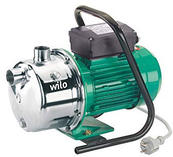 Wilo-Jet WJ 204, selbstansaugende Gartenpumpe zur Wasserversorgung aus Brunnen, Zisternen und Regentonnen, 5000l/h, 4,9 bar, 1000W