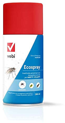 ECOSPRAY INSETTICIDA ATTIVO CONTRO GLI INSETTI VOLANTI DA USARE NELLE MACCHINETTE AUTOMATICHE CONFEZIONE DA 250 ML