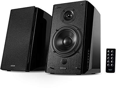 Edifier R2000DB Powered Bluetooth Bookshelf Speakers - Near-Field Studio Monitors - Optical Input - 120 Watts RMS (Black)