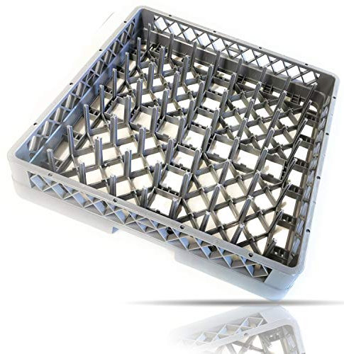 Gastronette - Cestino universale per lavastoviglie a 64 dita, piatto vassoio bicchieri tazze gastronomia lavastoviglie cestello universale in plastica 50 x 50 cm a maglie grossolane impilabili