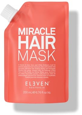 ELEVEN AUSTRALIA Miracle Hair Mask – Intensive Haarmaske für Feuchtigkeit & Reparatur – Aufbauende Kur mit Aloe Vera & weißem Maulbeerbaum – Vegan & Tierversuchsfrei – 200ml