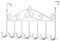 WENLION Over The Door Hook, Over Door Hanger for Coat, Towel, Bag, Robe - 7 Hooks (White)