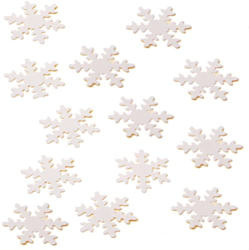Houhounb Schneeflocke-Kuchen-Dekoration　Essbare gefrorene Cupcake-Topper　Picks Tortenstecker für Thema Schnee Hochzeit Baby Shower Geburtstagsfeier Dekor Zubehör, 50 Stücke