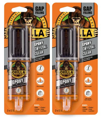 Gorilla 6044004 Epoxy (2 Pack), Clear, 25ml