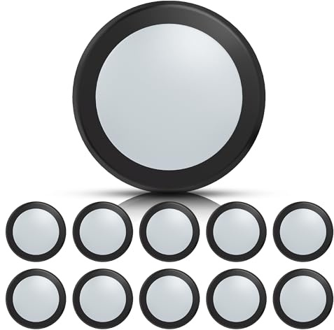ECOELER 6 Inch LED Flush Mount Ceiling Light, Dimmable LED Disk Light, 16.5W 1000 Lm, 3000K Warm White, Black Trim, Suitable for J-Box or Recessed Can, ETL&FCC Listed, 10Pack