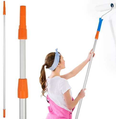 KOTARBAU® Teleskopstiel Aluminium 150-300 cm | Teleskopstange mit Aufnahme für Malerwalzen | Maler Teleskopstange | Malerstange Teleskopstange Maler