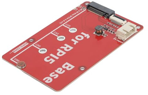 NVPI5 2280B SSD-Basisplatine für RasPi 5, M.2 KEY-M NVMe SSD, Zwei LED-Anzeigen mit Schnellstart, Einfache Installation für 8 GB, 4 GB, 2 GB, 1 GB