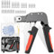 Hollow Wall Fixings Anchor, Cavity Wall Fixings for Plasterboard, Heavy Duty Wall Anchor Gun, Metal Setting Tool for Drywall Screws Kit, 40pcs Molly Bolts in 6 Sizes