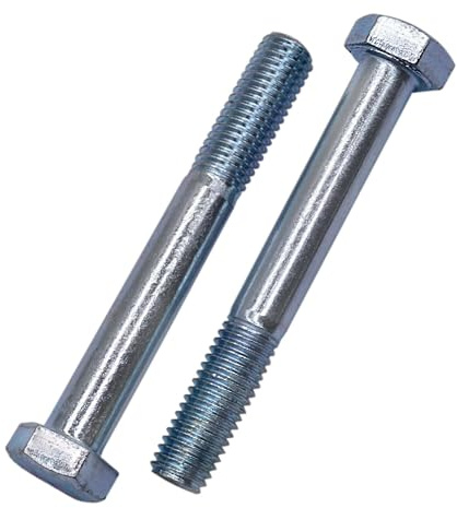 SKIR'CO 2 pernos de cabeza hexagonal de acero galvanizado M12 x 90 mm, tornillos hexagonales DIN 931, parcialmente roscados, tornillos hexagonales