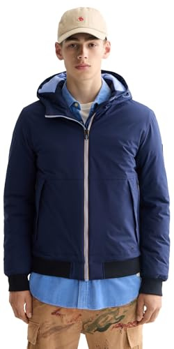 Scotch & Soda Softshell vadderad jacka med huva för män, Peacoat 401, L