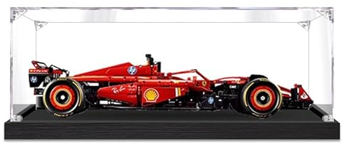 Vitrine acrylique FULHOLPE compatible avec Ferrari SF-24 F1 voiture de course, vitrine d'exposition étanche à la poussière pour 42207 - Kit de modélisme non inclus