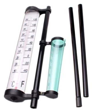 SUPVOX 2sets One Outdoor Meteorology Kit Thermometer Rain Gauge Wind Direction Garden Thermometer Rain Gauge Recording